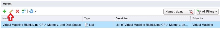 vrops filters