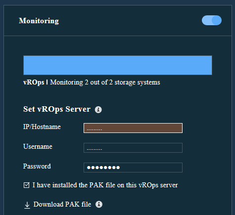 Extending vRops with IBM storage array metrics