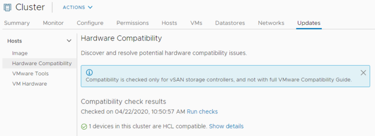 vLCM Compatibility Checks